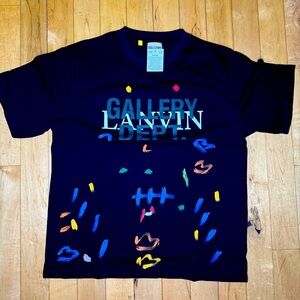 Lanvin x Gallery Dept Black Paint Splatter Tee Men’s XL